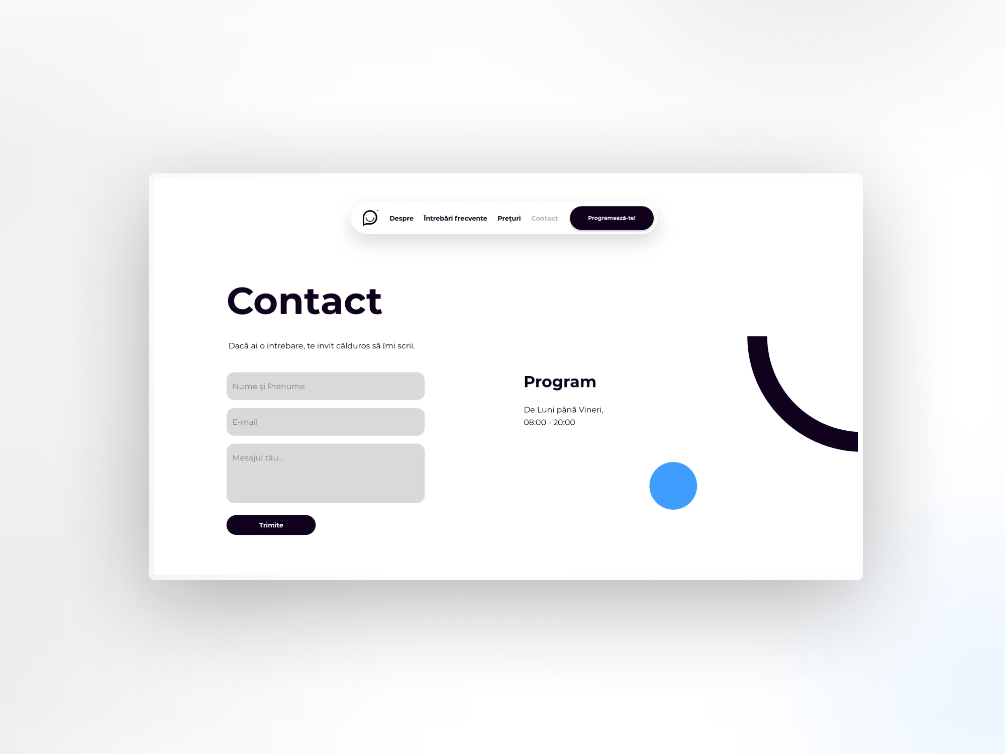 Psiholog Cool Contact Page